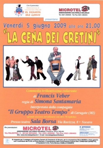 LOCANDINA LA CENA DEI CRETINI NOVARA
